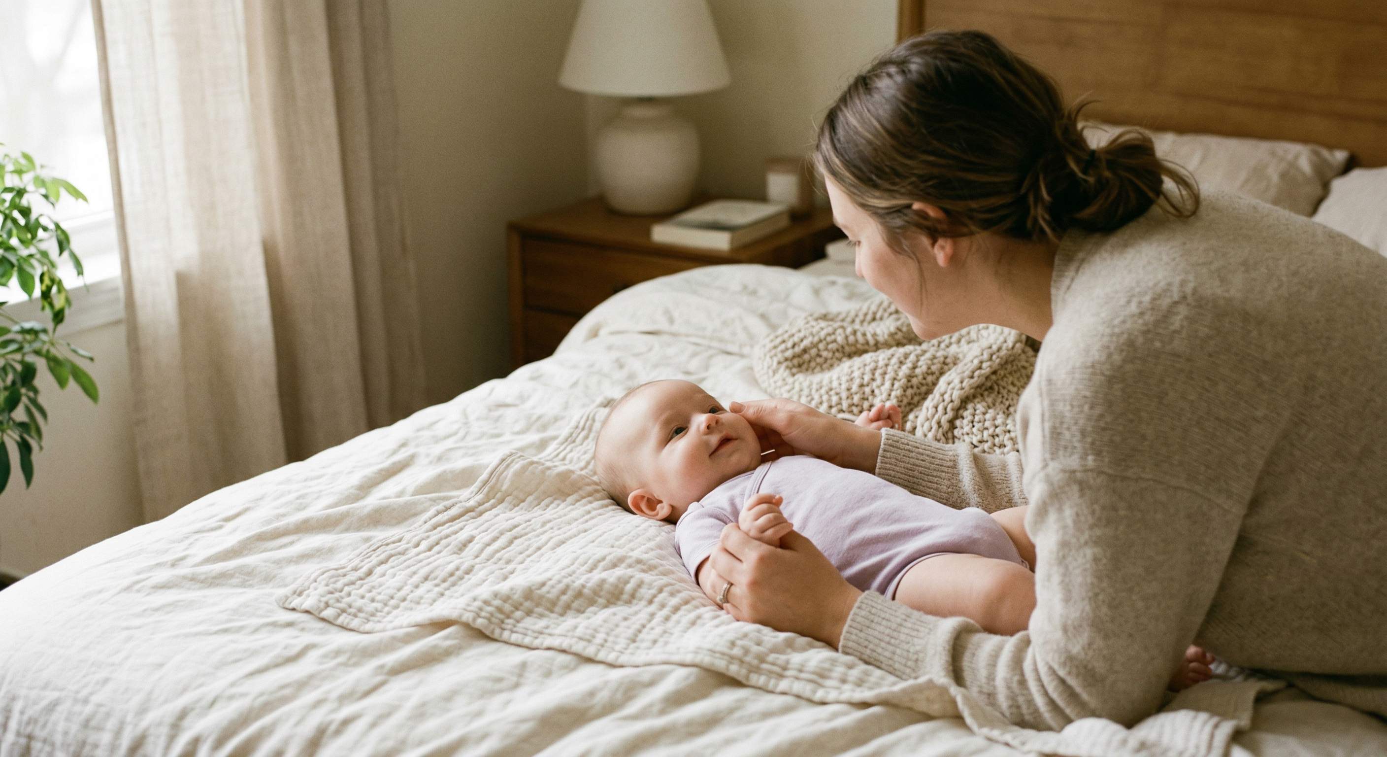 Anne bebek yatak odasi